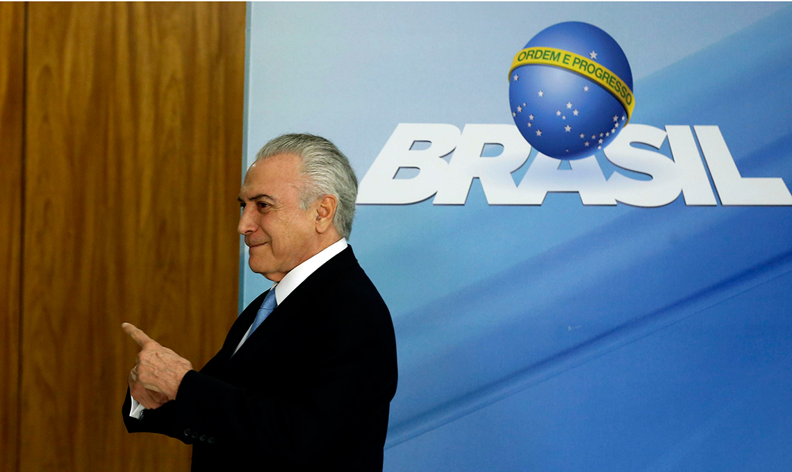 02/08/2017- Brasília- DF, Brasil- O presidente Michel Temer faz pronunciamento após a aprovação do relatório que desautoriza o STF a investigá-lo
Foto: Valter Campanato/Agência Brasil