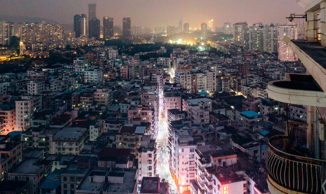 O bairro de Baishizhou, em Shenzhen. Foto: JAMES RAJOTTE