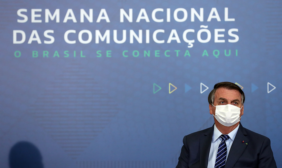 (Brasília - DF, 05/05/2021)  - Abertura da Semana das Comunicações.
Foto: Marcos Corrêa/PR