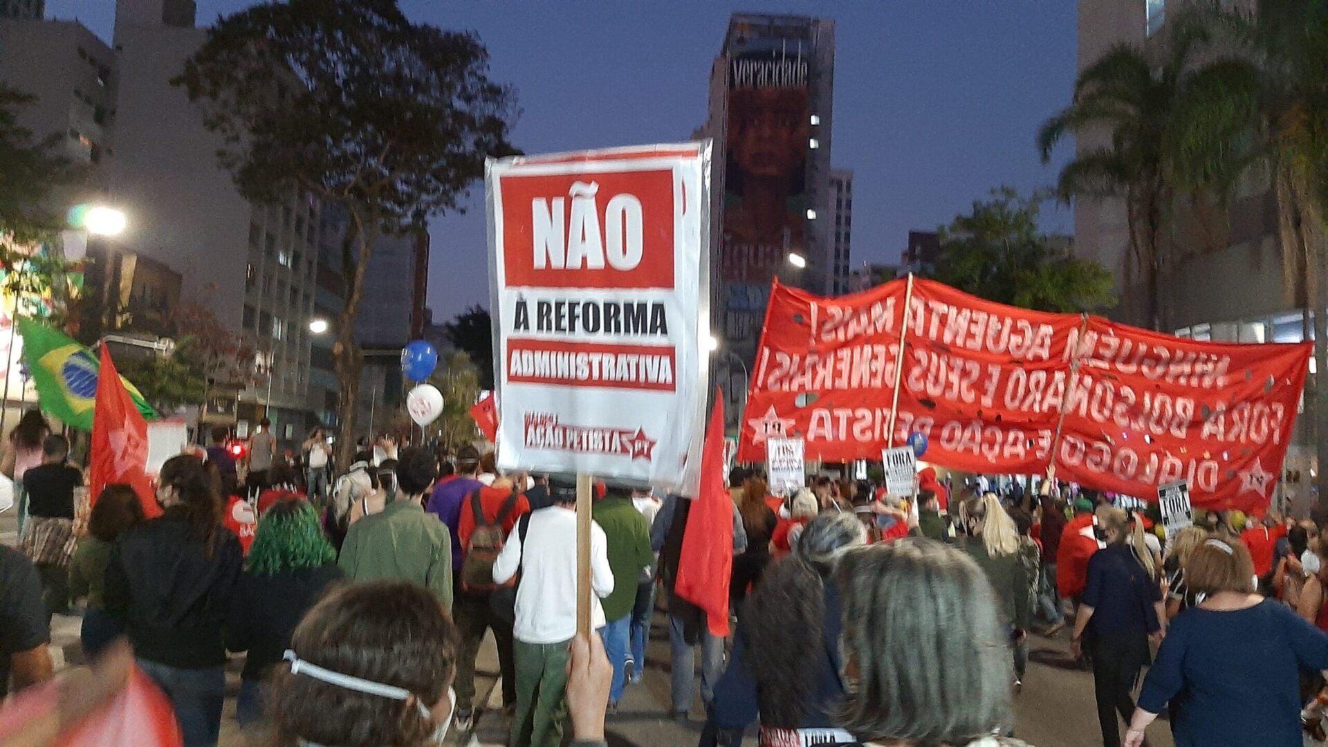 Protestos contra Bolsonaro na Avenida Paulista, em São Paulo (24/07/2021). Foto: Alexandre Linares/Fotos Públicas