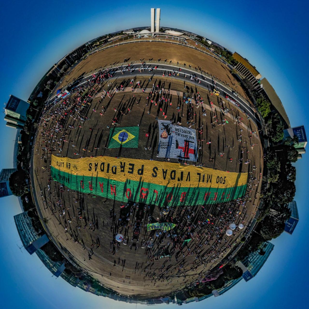 Protestos contra Bolsonaro em Brasília (24/07/2021). Foto: Ricardo Stuckert