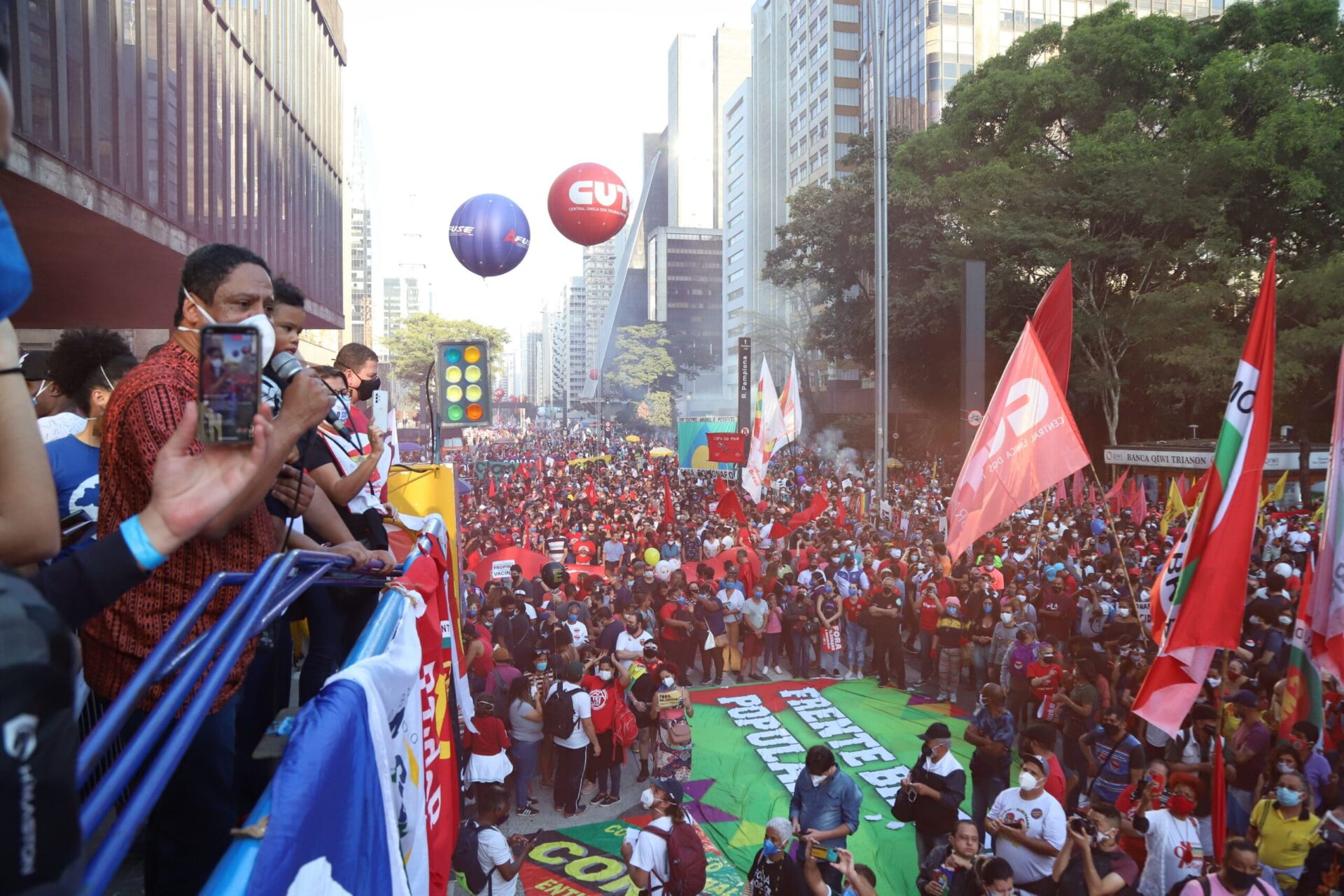 Protestos contra Bolsonaro na Avenida Paulista, em São Paulo (24/07/2021). Foto: Roberto Parizotti