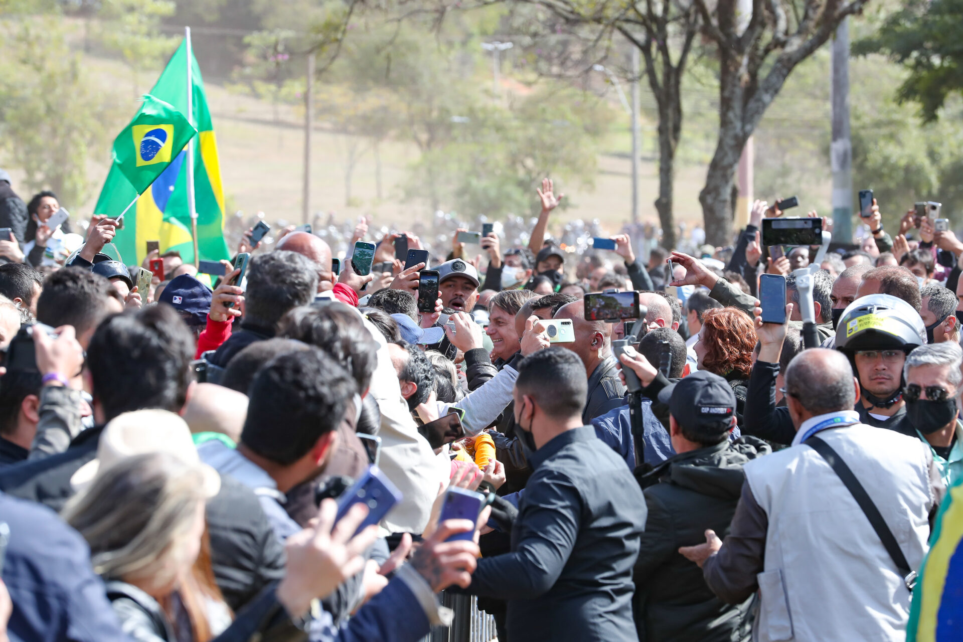 Presidente Jair Bolsonaro participa de motociata e ato a favor do voto impresso na cidade de Presidente Prudente. Foto: Marcos Corrêa/PR