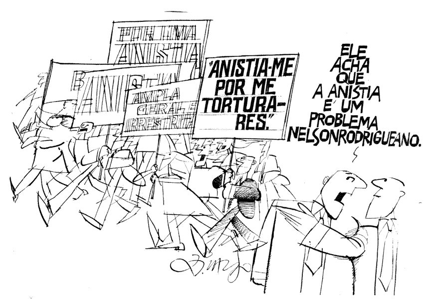 Charge de Ziraldo, publicada no jornal O Pasquim, em setembro de 1979  Fonte: Agência Senado