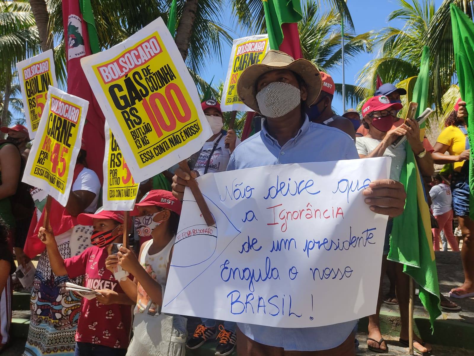 Protesto contra Bolsonaro em Maceió (AL). Foto: Gustavo Marinho/Fotos Públicas