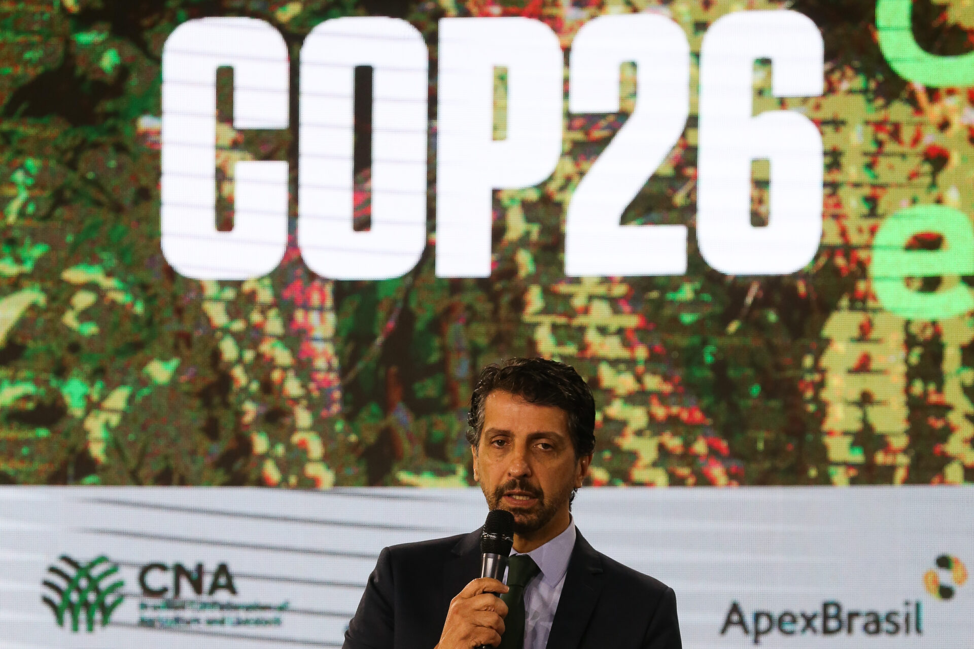 Ministro do Meio Ambiente Joaquim Leite. COP-26. Foto: Foto: Antonio Cruz/Agência Brasil
