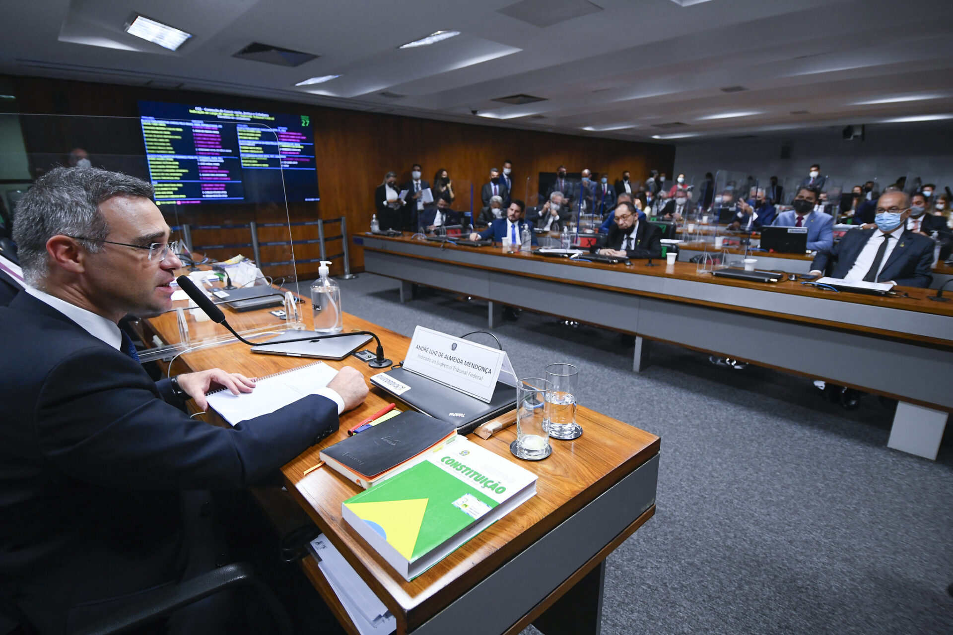 Sabatina de André Mendonça na CCj do Senado. Foto: Edilson Rodrigues/Agência Senado