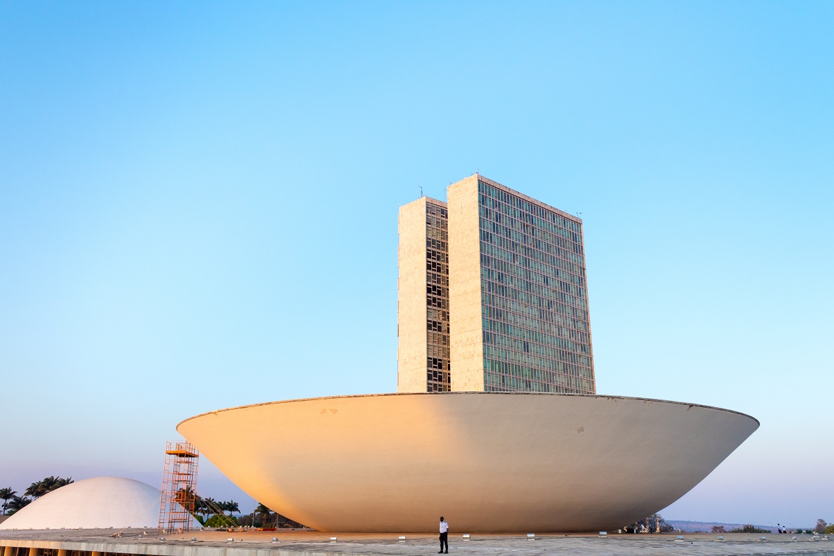 Câmara dos deputados ao entardecer de Brasília | Foto: rafastockbr/Shutterstock