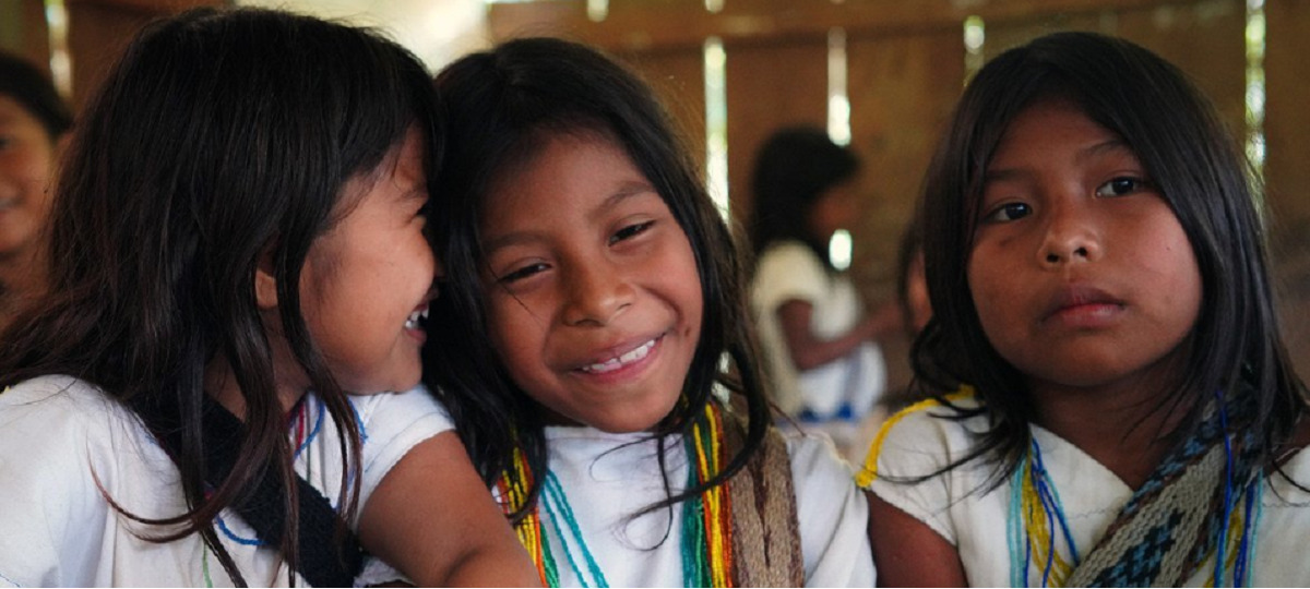 UNODC/Laura Rodriguez Navarro Meninas em comunidade indígena na Colômbia