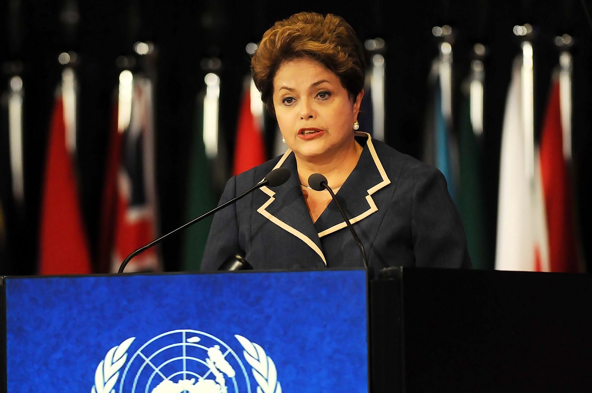 Dilma Rousseff em palanque da ONU