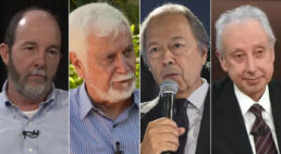 Montagem com fotos dos economistas Armínio Fraga, Edmar Bacha, Pedro Malan e Persio Arida — Foto: GloboNews/Reprodução e Folhapress