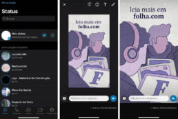 Para publicar foto, vídeo ou texto no Status do WhatsApp basta acessar a aba 