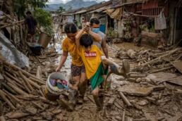 Vilarejo nas Filipinas atingido por tufão em novembro de 2020 | Foto: reprodução/Getty Image/ BBC News Brasil