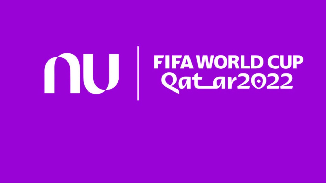 O Banco Nubank é um dos apoiadores oficiais da Copa do Mundo da FIFA 2022 | Imagem: reprodução/Nubank