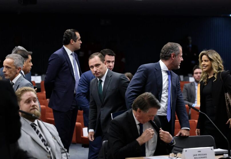 Tenente-coronel Mauro Cid, ex-ajudante de ordens de Bolsonaro, chega ao STF para prestar depoimento, nesta segunda-feira (9). - Ton Molina/STF